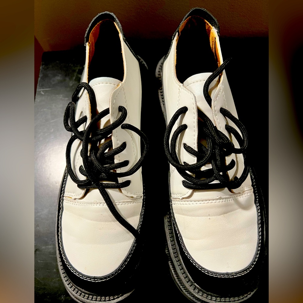 Black and white creeper shoe. Worn once. 1.5” sole.